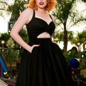 Elegant Black Cutout Dress